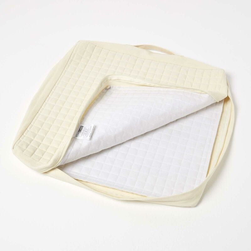 Homescapes - Housse de coussin en coton pour coussin d'assise, Beige