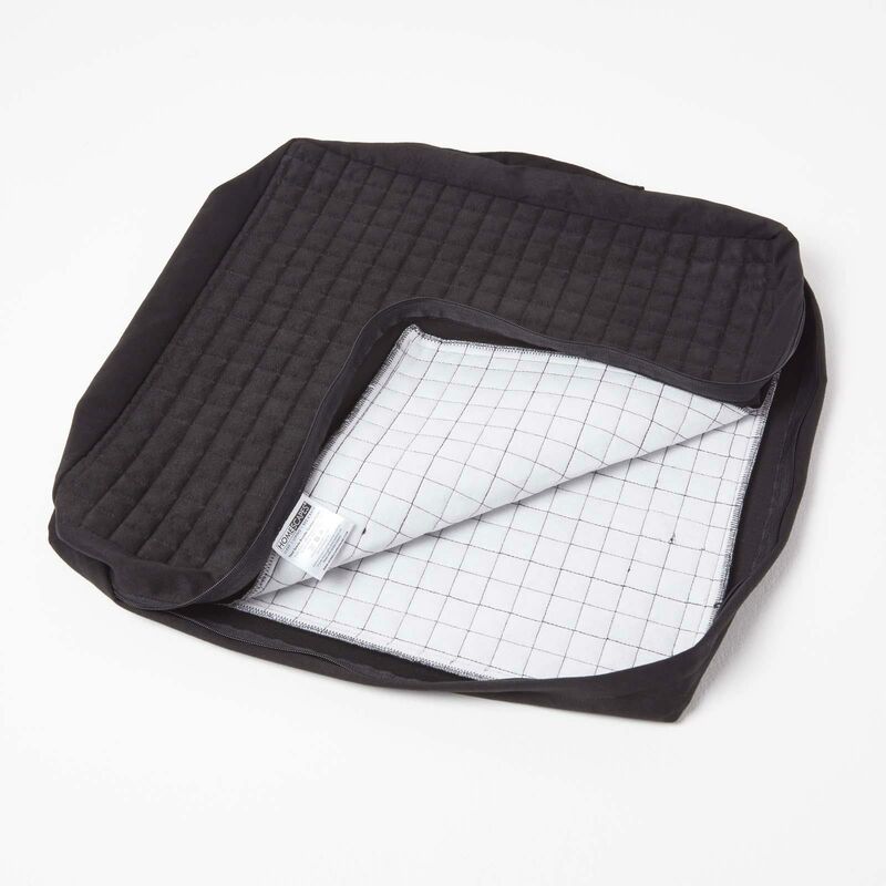 Housse de coussin en suédine pour coussin d'assise, Noir - Homescapes Housse de coussin en suédine pour coussin d'assise, Noir - Homescapes
