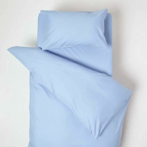 HOMESCAPES Kinderbettwäsche, blau, 100% Baumwolle Fadendichte 200