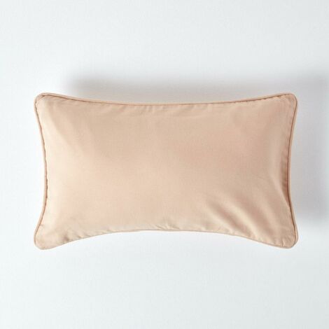 HOMESCAPES Kissenbezug aus Baumwolle in Beige, 30 x 50 cm