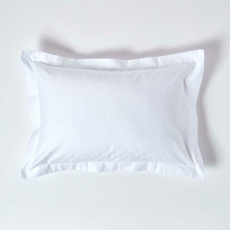 Homescapes - Kopfkissenbezug Mit Stehsaum, Fadendichte 1000, Weiss 48 X 74 Cm