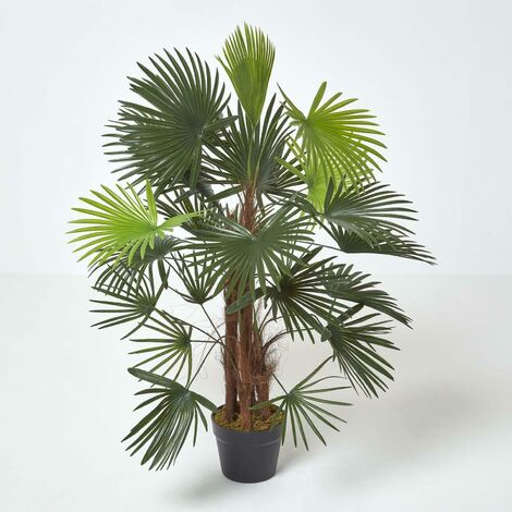 HOMESCAPES Kustbaum Grün 'Rhapis Kunstpalme', 90 cm