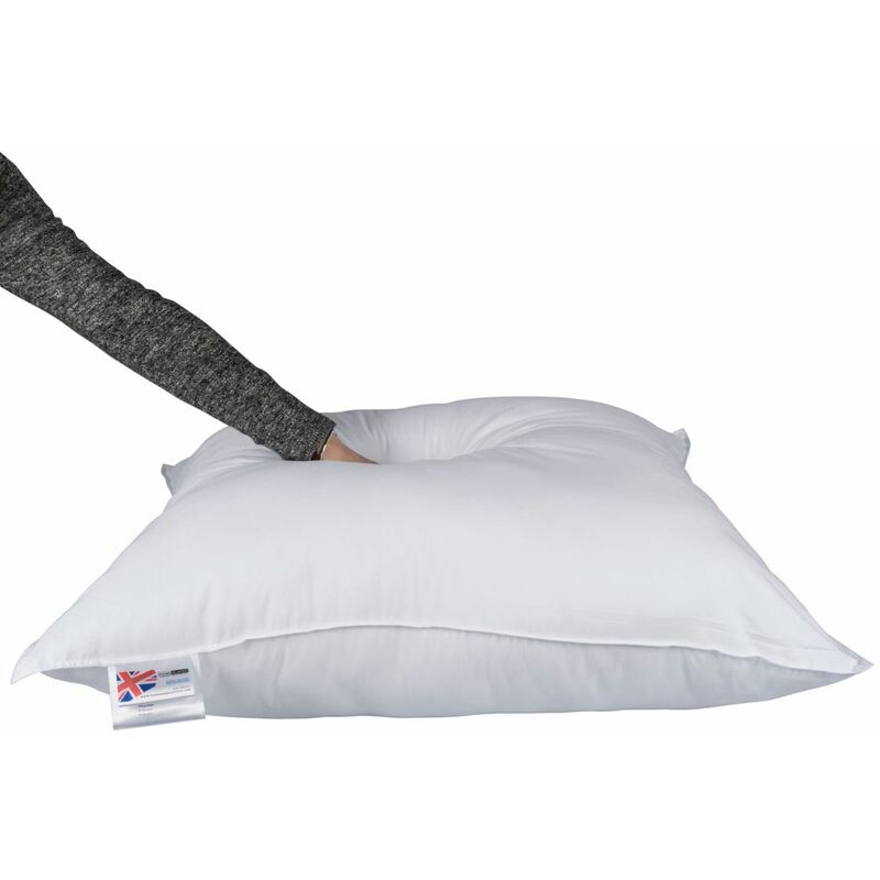 Homescapes Microfibre Euro Continental Square Pillow - 80cm x 80cm (32"x32") in White
