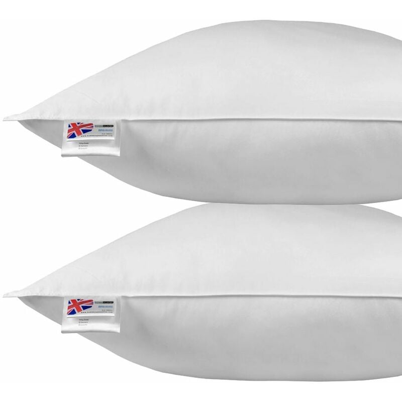 HOMESCAPES Oreiller en Microfibre 80 x 80 cm - lot de 2