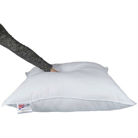 Homescapes – Oreiller en plumes et duvet d'oie 60 x 60 cm – Garnissage 85% plumes et 15% duvet – Enveloppe 100% coton – Lavable en machine