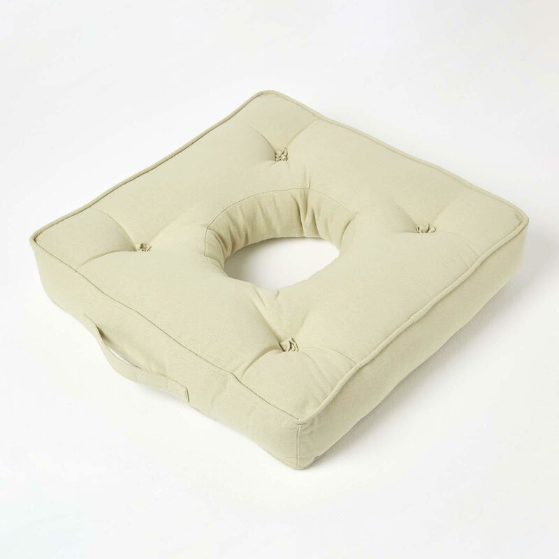 Sage Green Pressure Relief Armchair Booster Cushion - Sage Green - Homescapes