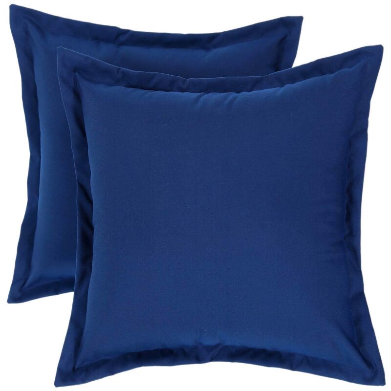 Homescapes Outdoor-kissen Dunkelblau - 2er-set Gartenkissen 45 X 45 Cm