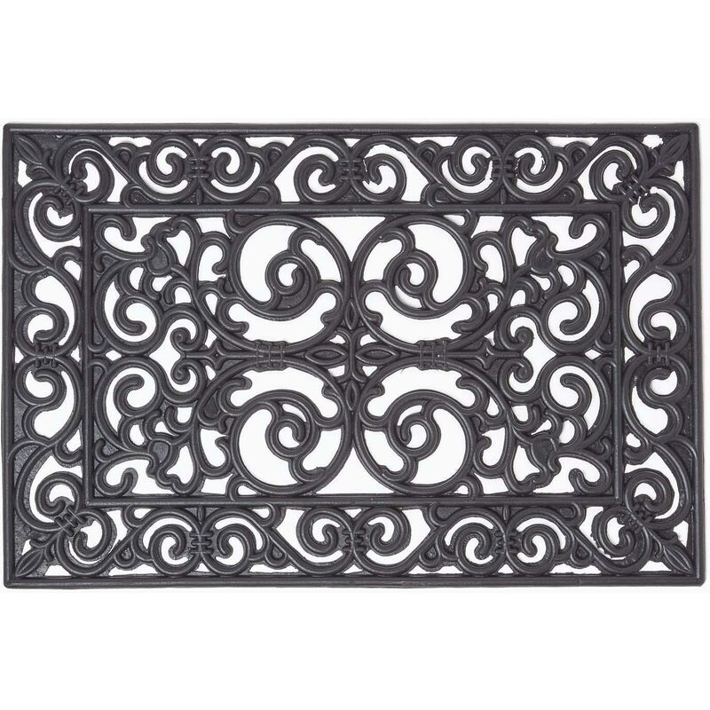Paillasson tapis d'extérieur en caoutchouc ajouré, 60 x 40 cm - Homescapes