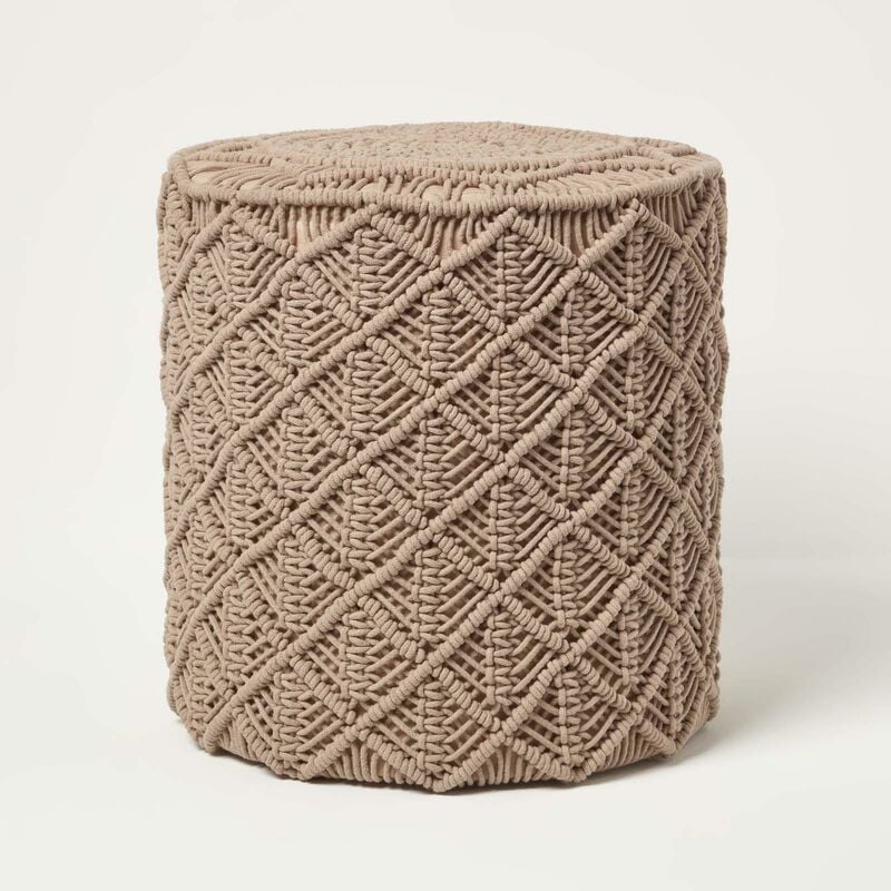 Homescapes - Pouf bohème macramé Delilah