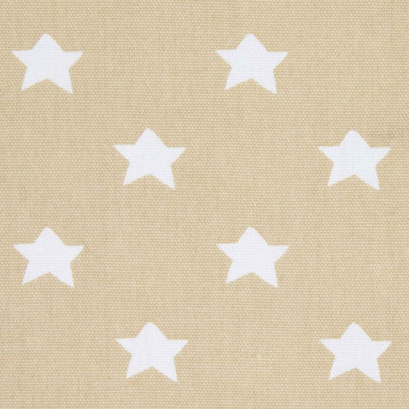 Pure Cotton Stars Beige Fabric 150cm Wide - Homescapes