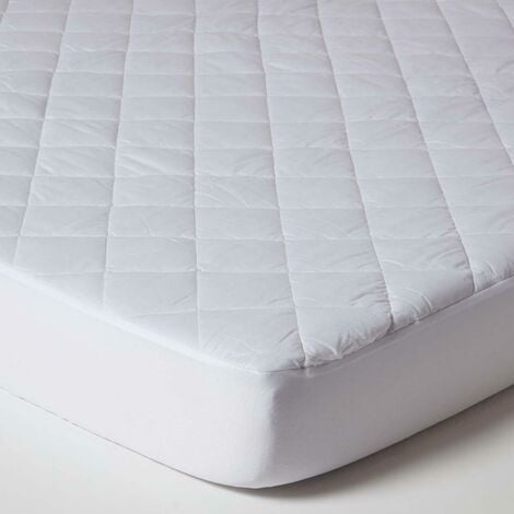 HOMESCAPES Quilted Waterproof Mattress Protector, Double