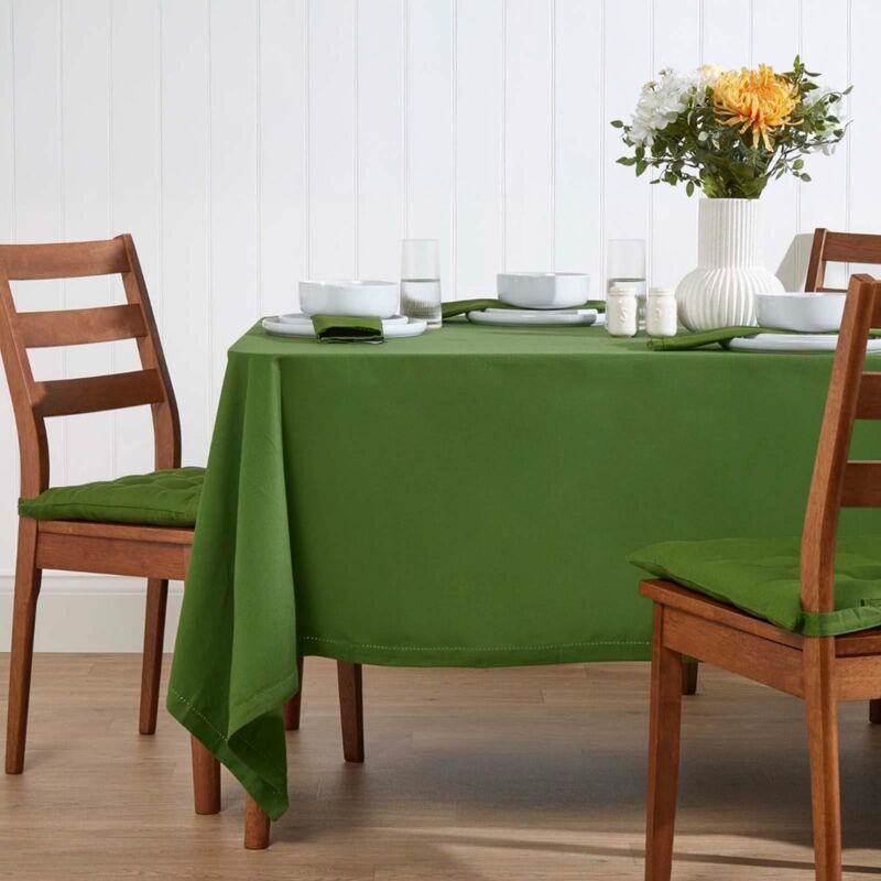Dark Olive Tablecloth 140 x 230 cm - Homescapes