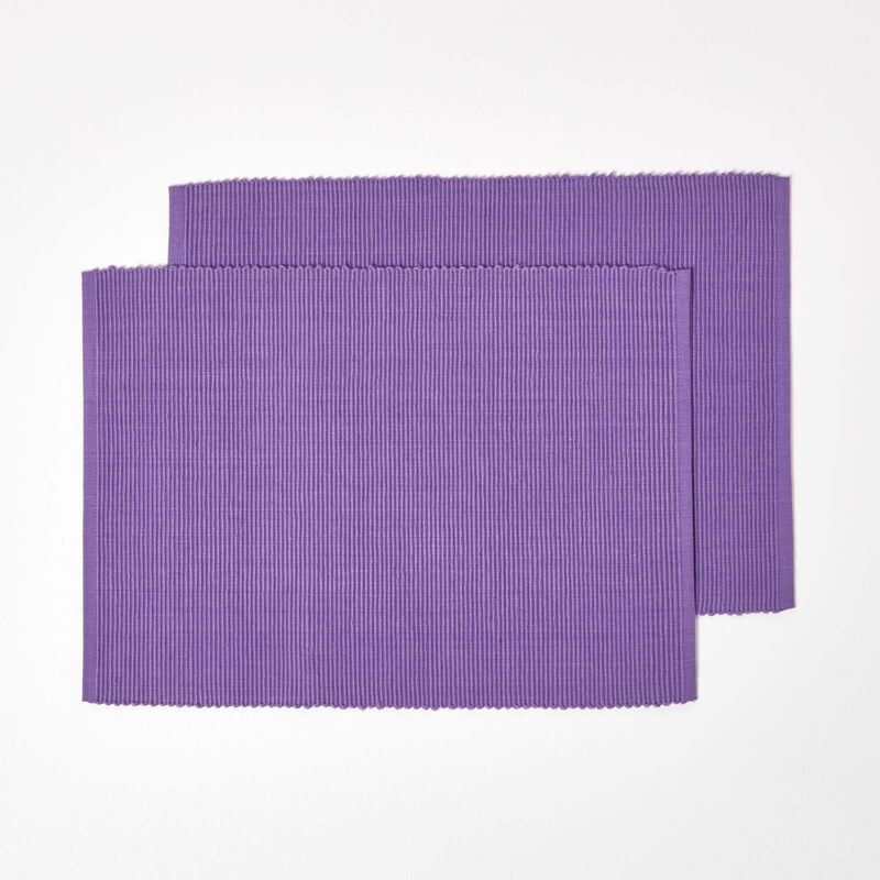 Set de table en coton Lot de 2, Violet - Homescapes