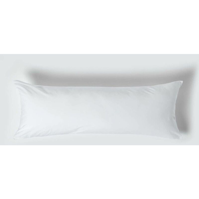 Homescapes Egyptian Cotton Housewife Body Pillowcase 200 TC in White
