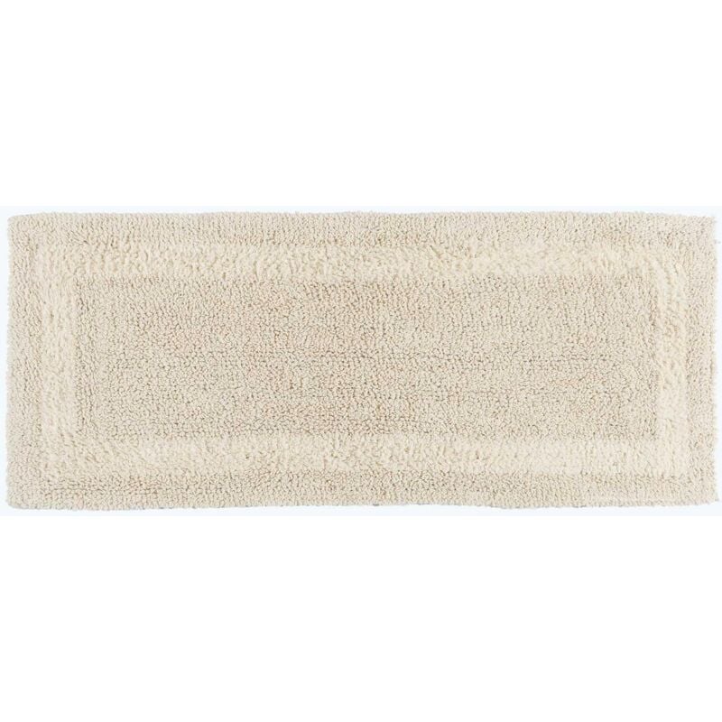 Tapis de bain long en coton, 40 x 100 cm – Crème - Homescapes