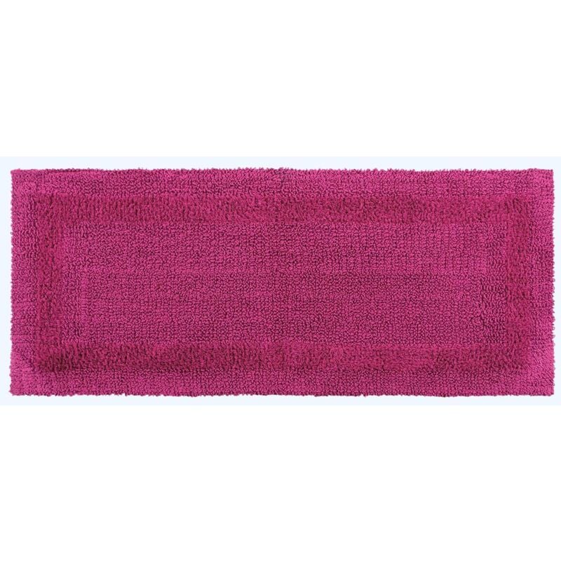 Tapis de bain long en coton, 40 x 100 cm – Framboise - Homescapes