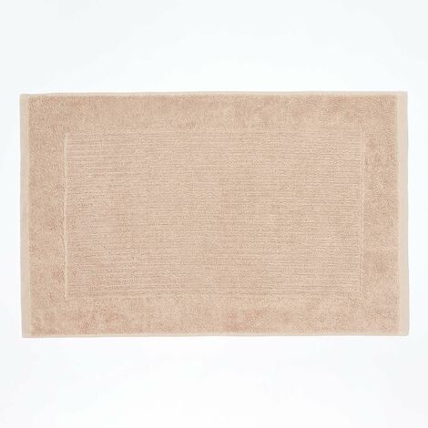 HOMESCAPES Tapis de Bain Uni 100% Coton Turc Beige