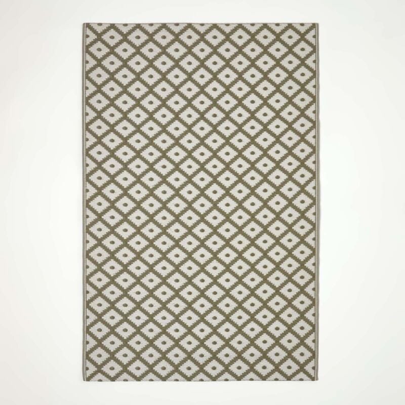 Homescapes - Tapis d'extérieur losanges gris May 150 x 240 cm - Gris