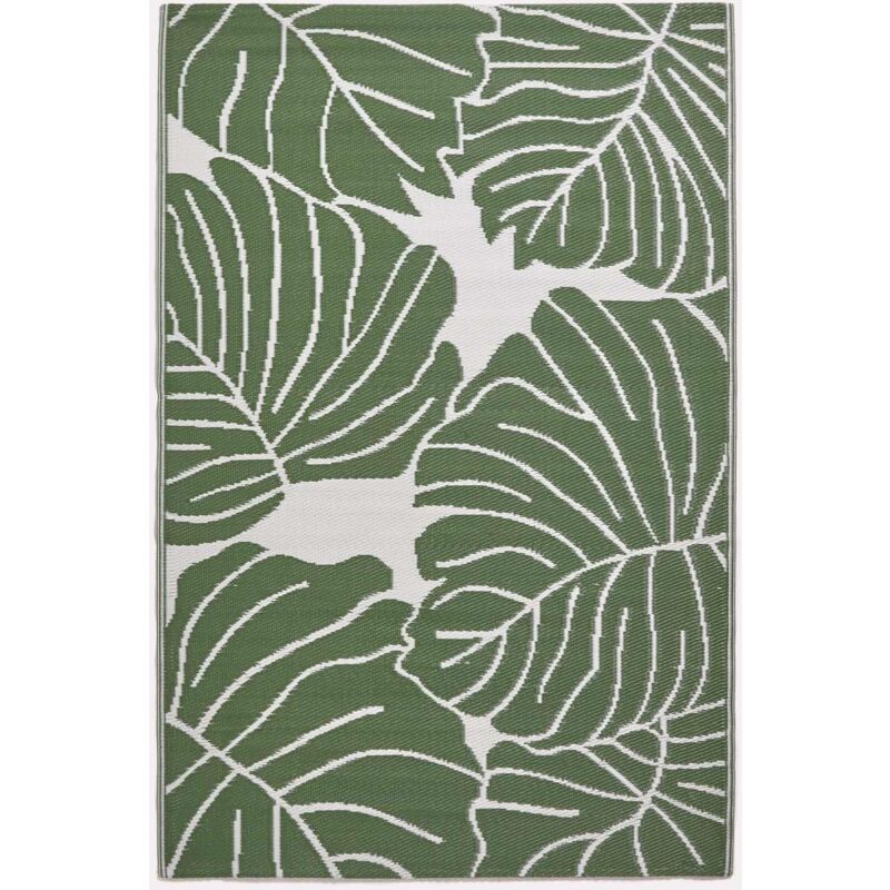 Homescapes - Tapis d'extérieur tropical vert Ada, 150 x 240 cm - Vert