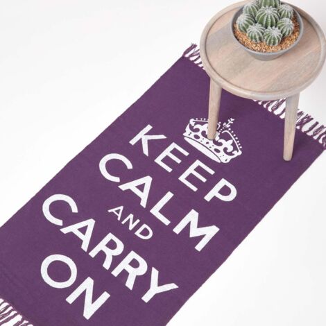 HOMESCAPES Tapis d'intérieur Keep Calm And Carry On