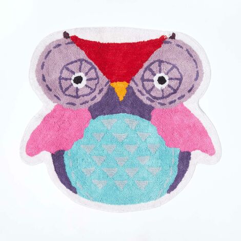 HOMESCAPES Tapis enfant - Hibou