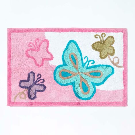 HOMESCAPES Tapis enfant - Papillon