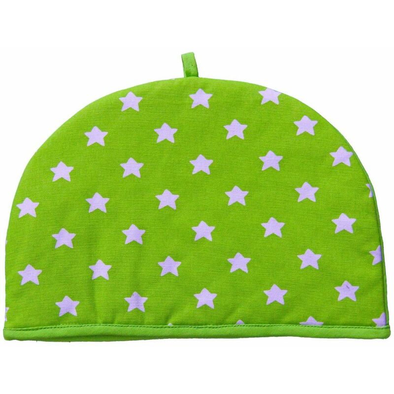Homescapes - Tea Cosy Double Design Stars Green Teapot Warmer