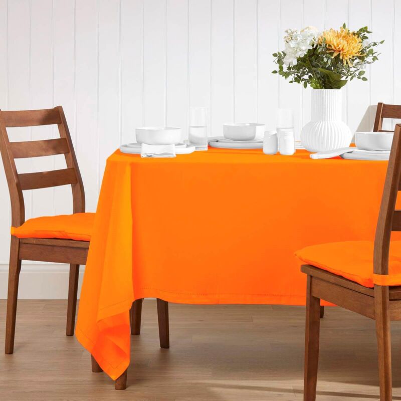 Homescapes - Tischdecke Aus 100% Baumwolle, 138 X 178 Cm, Orange
