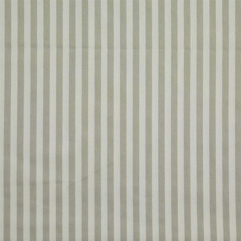 Homescapes - Tissu fines rayures Blanc - Gris 100% coton - Gris & Blanc
