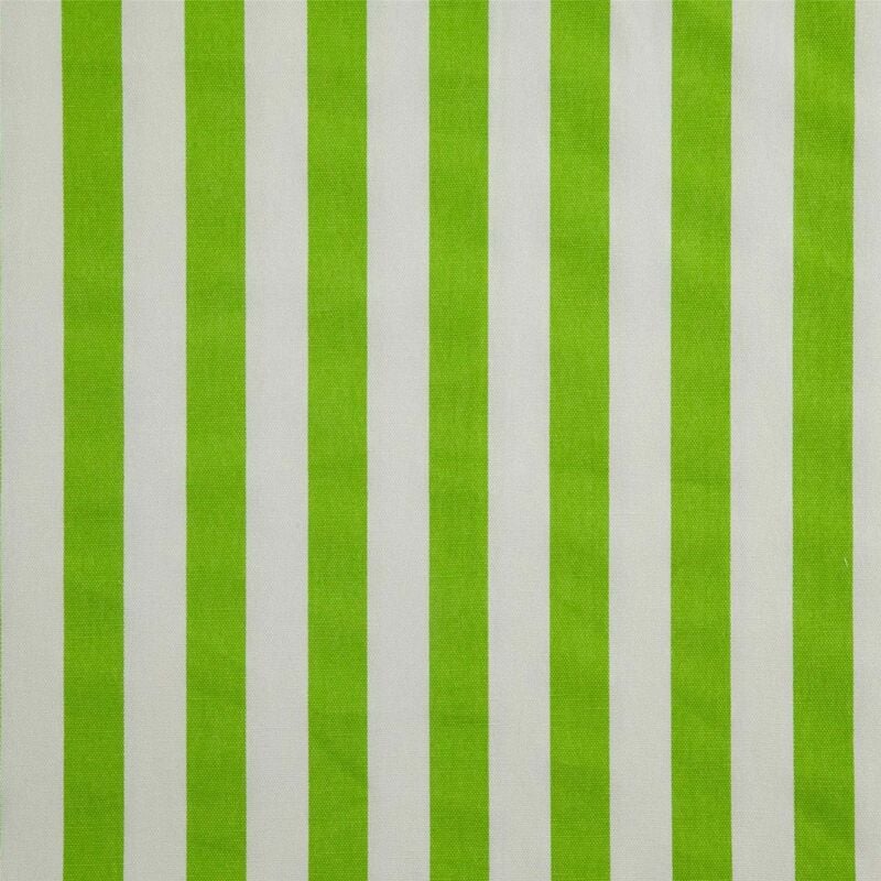 Homescapes - Tissu imprimé rayé Vert 100% coton - Vert
