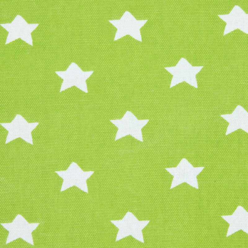 Homescapes - Tissu imprimé Étoiles Vert 100% coton - Vert