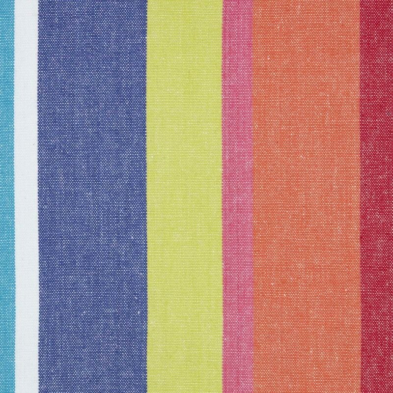 Homescapes - Tissu à rayures Multicolores 100% coton - Multicouleur