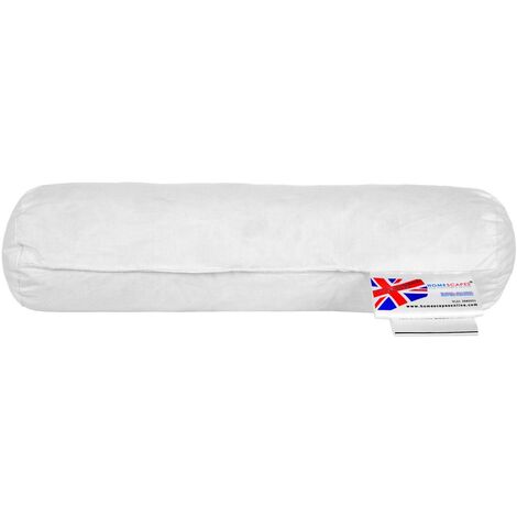 Homescapes – Traversin en plumes de canard 30 x 9 cm – Enveloppe 100% coton hypoallergénique – Accueil moelleux et soutien optimal