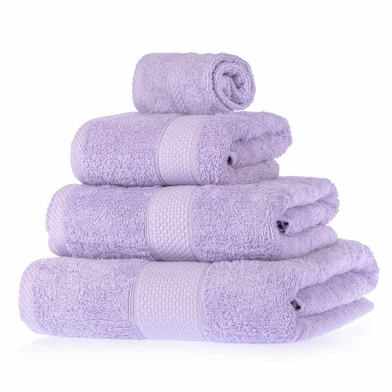 HOMESCAPES Turkish Cotton Lilac Bath Towels Set