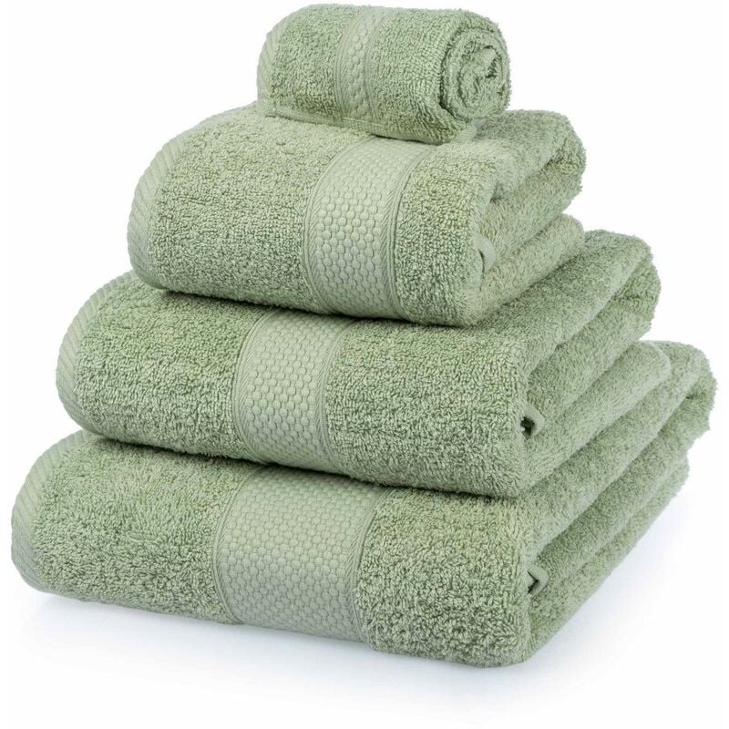 Homescapes - Turkish Cotton Sage Green Bath Towel Set