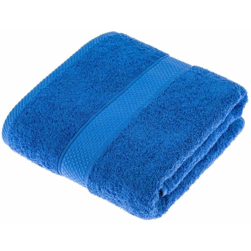 Turkish Cotton Royal Blue Bath Towel - Homescapes