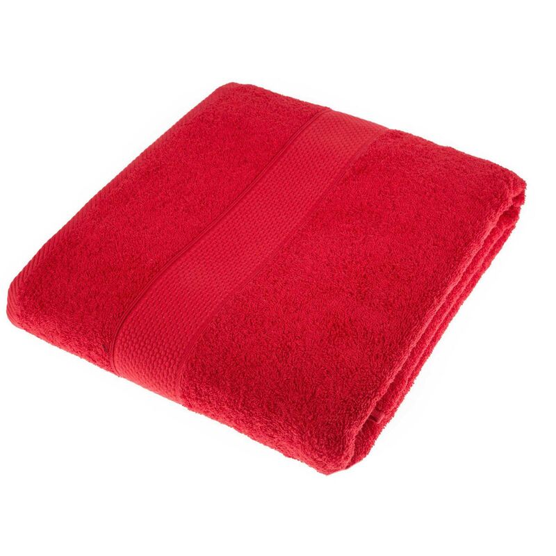 Turkish Cotton Red Jumbo Towel - Red - Homescapes