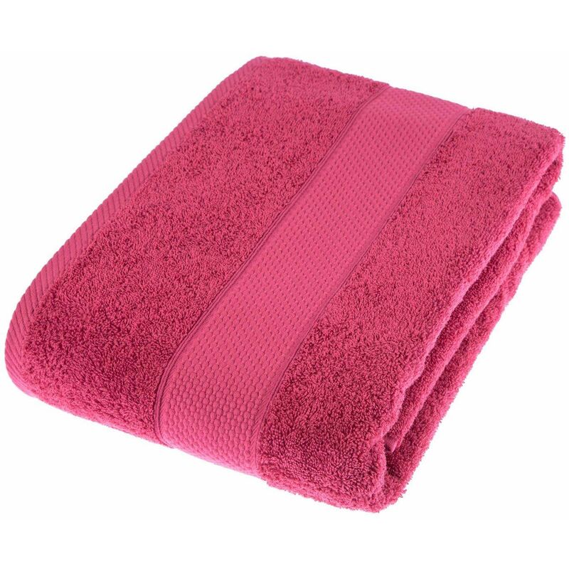 Turkish Cotton Raspberry Bath Sheet - Homescapes