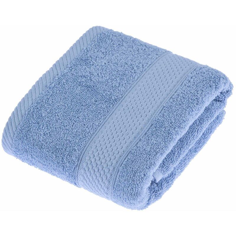 HOMESCAPES Turkish Cotton Light Blue Hand Towel