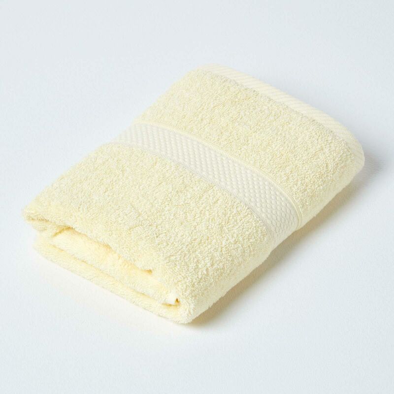 Turkish Cotton Hand Towel, Yellow - Yellow - Homescapes