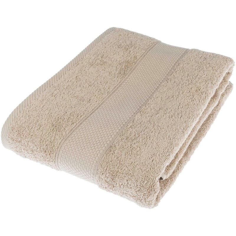 Turkish Cotton Stone Bath Sheet - Stone - Homescapes