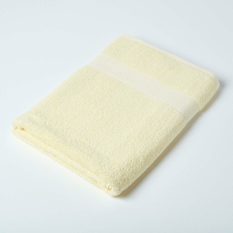 Turkish Cotton Jumbo Towel, Yellow - Yellow - Homescapes