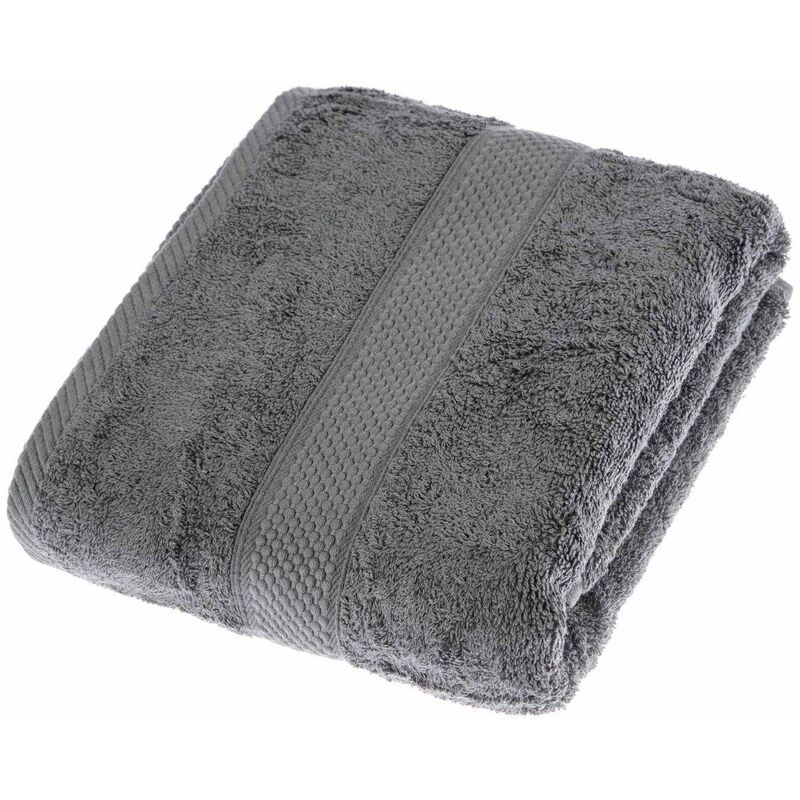 HOMESCAPES Turkish Cotton Grey Bath Towel