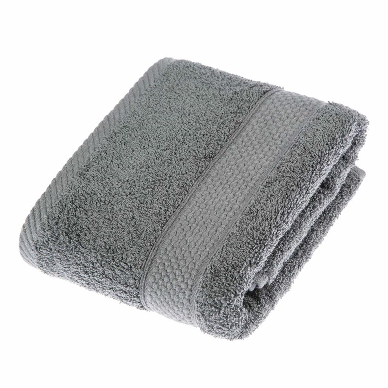 Turkish Cotton Grey Hand Towel - Homescapes