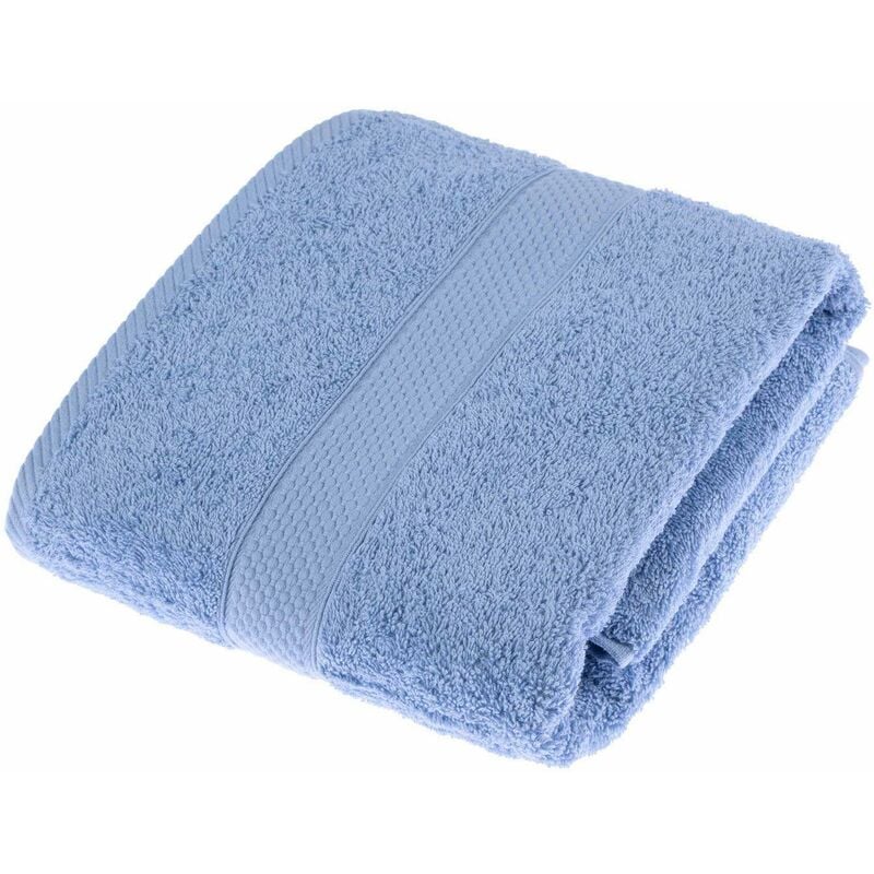 Turkish Cotton Light Blue Bath Towel - Homescapes