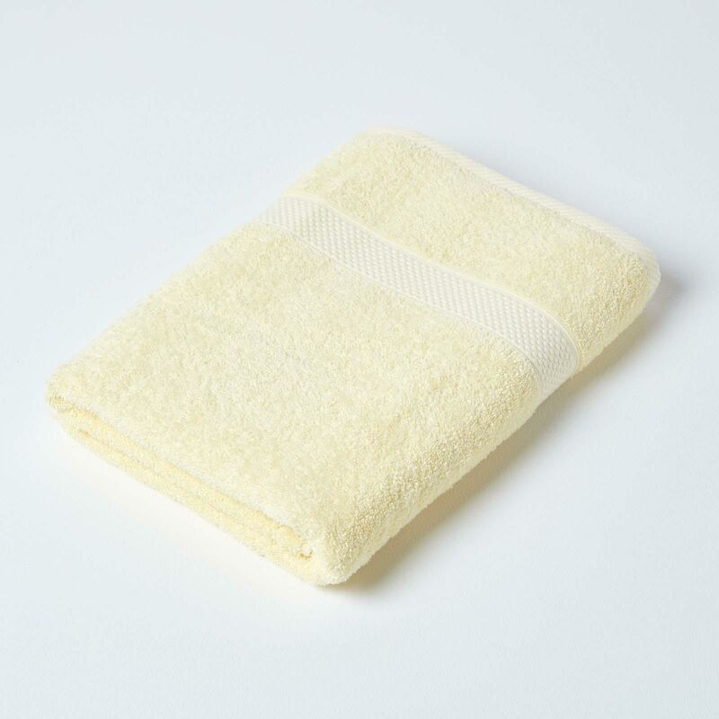 Turkish Cotton Bath Towel, Yellow - Yellow - Homescapes