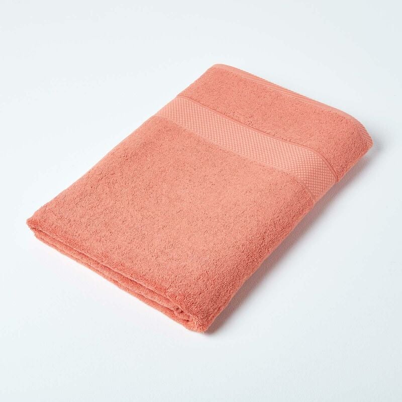 Turkish Cotton Jumbo Towel, Burnt Orange - Burnt Orange - Homescapes