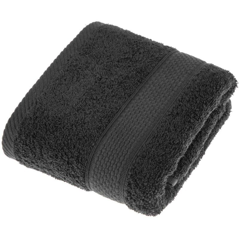 Turkish Cotton Black Hand Towel - Homescapes