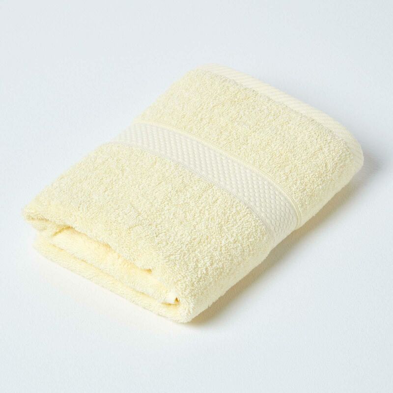 Turkish Cotton Guest Towel, Yellow - Homescapes