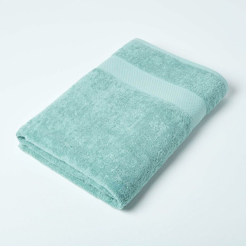 Turkish Cotton Jumbo Towel, Sea Green - Homescapes